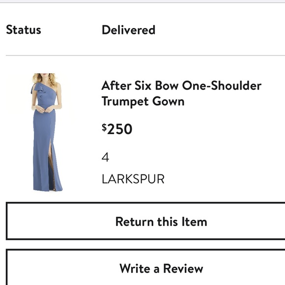 After Six Bow One-Shoulder Trumpet gown - Size 4 - Picture 2 of 6